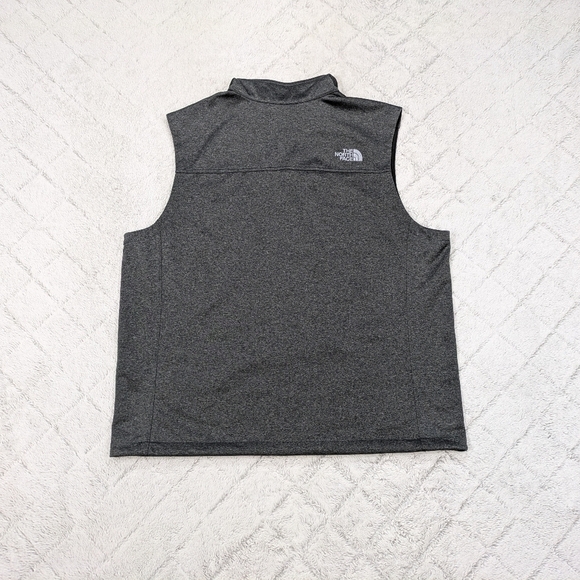 The North Face Vest Men's XL Gray Heather Ridgewall Soft Shell Wind Full Zip - Picture 10 of 10